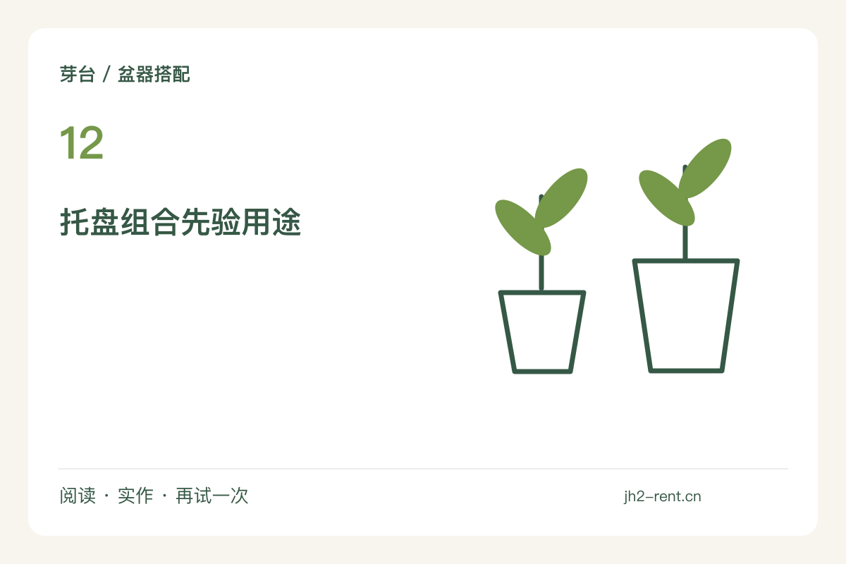 带托盘的植物组合，先试承接和搬动再摆拍主题图解